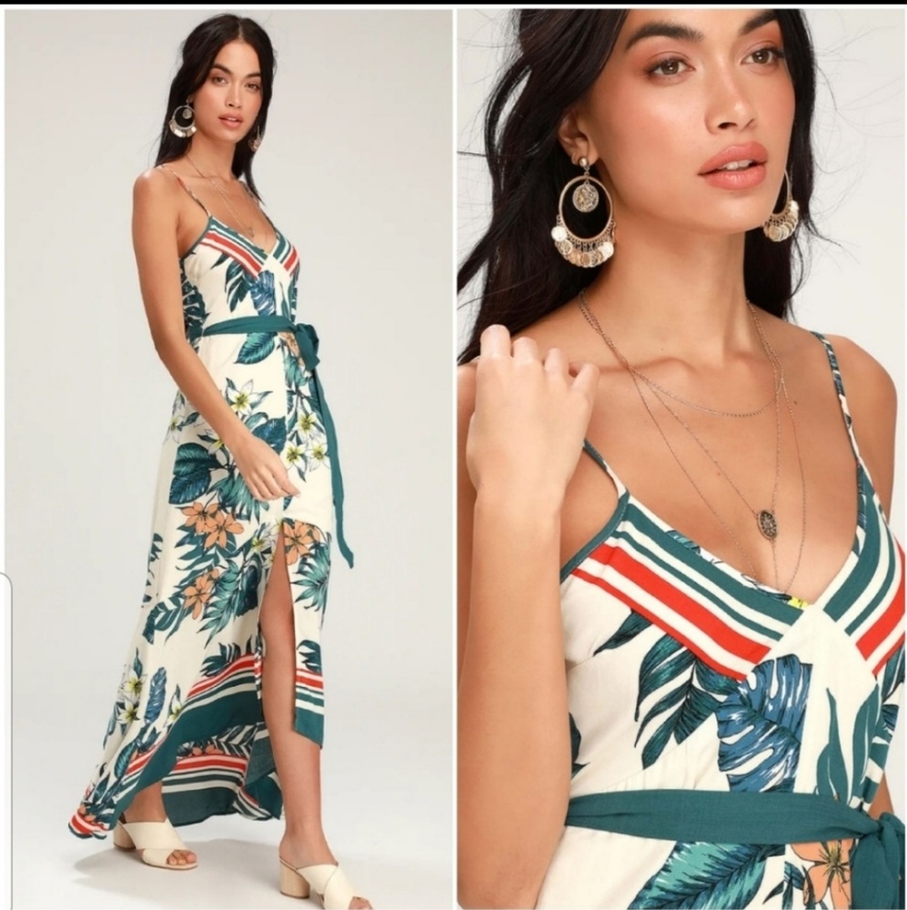 Lulu's floral palm dress